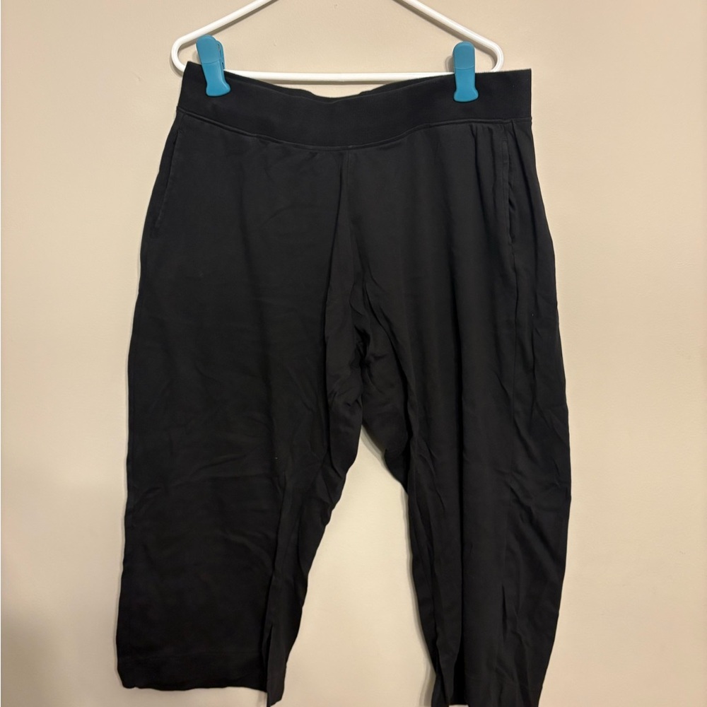 Black Casual Cropped Pant
